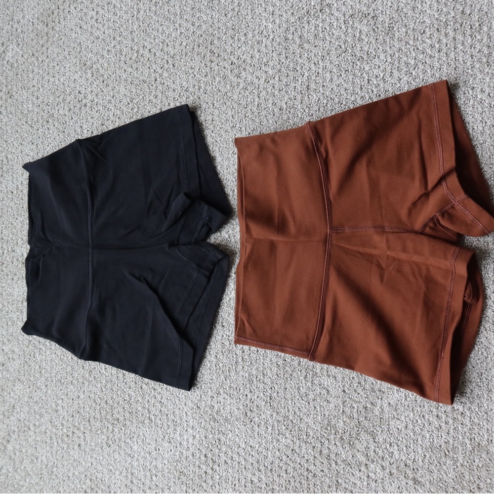 Aritzia Black and Brown Athletic Shorts